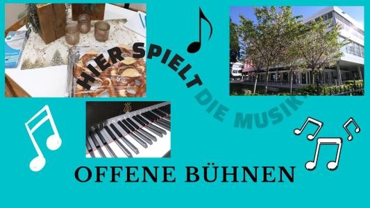 Eindrücke der Musikschule auf einem Flyer 