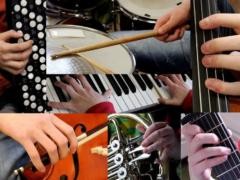 Eine Collage aus vielen verschiedenen Instrumenten.